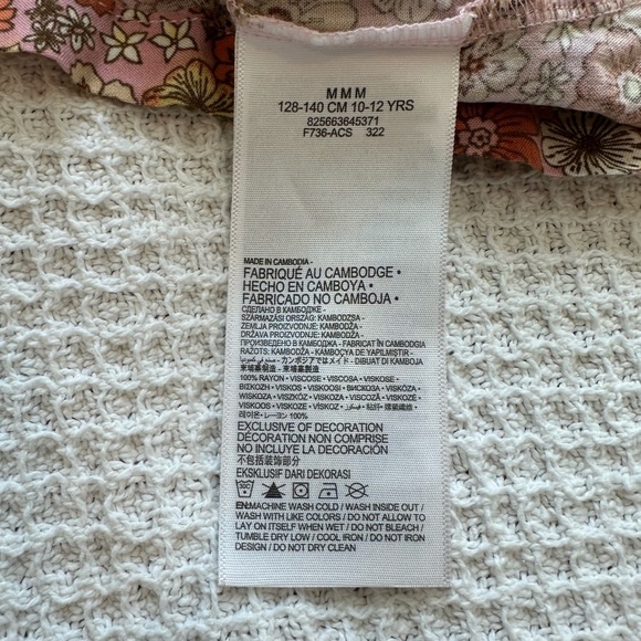 Levi’s Floral Woven Flowy Pullover long sleeve shirt girls size medium Womens XS - Picture 7 of 7